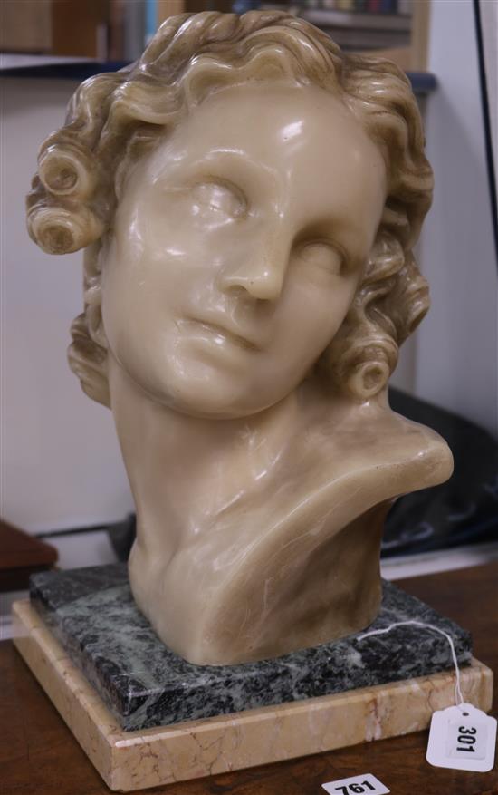 An unsigned wax bust